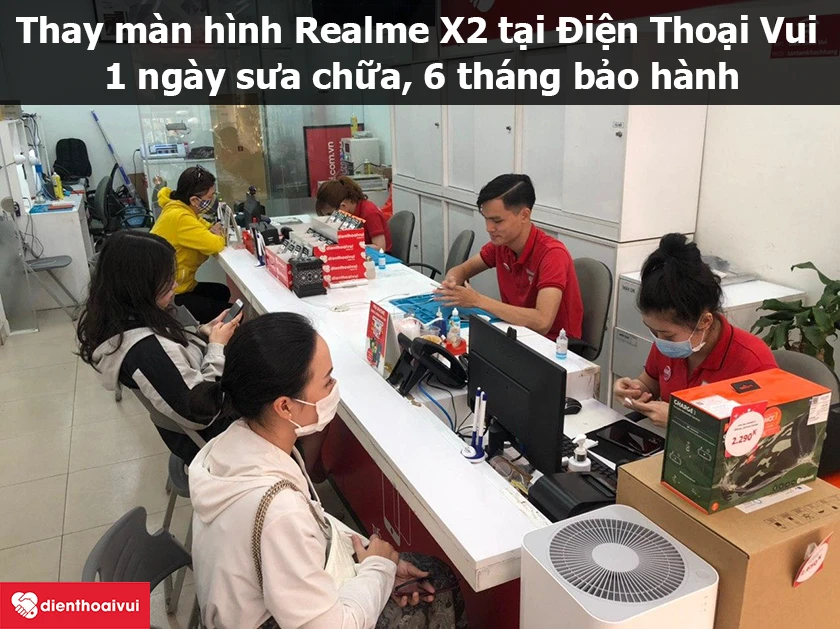 Thay m&agrave;n h&igrave;nh Realme X2 gi&aacute; rẻ, chất lượng cao đến ngay Điện Thoại Vui