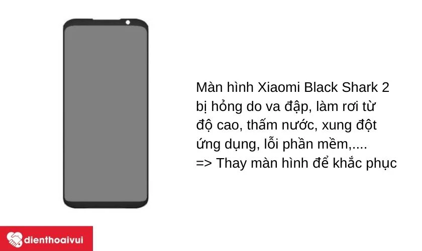 Nguy&ecirc;n nh&acirc;n v&agrave; c&aacute;ch khắc phục m&agrave;n h&igrave;nh Xiaomi Black Shark 2 bị hỏng m&agrave;n h&igrave;nh