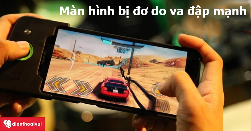 M&agrave;n h&igrave;nh Xiaomi Black Shark chịu t&aacute;c động lớn do rơi, va chạm