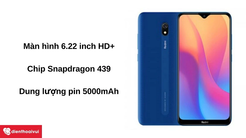 Điện thoại Xiaomi Redmi 8A - M&agrave;n h&igrave;nh 6.22 inch, chip Snapdragon 439, pin 5000mAh