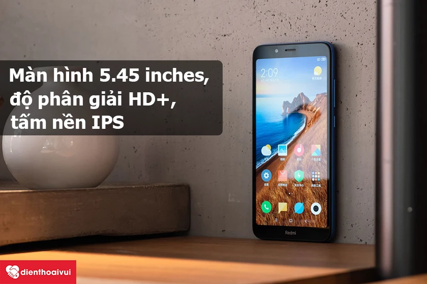 Xiaomi Redmi 7A &ndash; M&agrave;n h&igrave;nh 5.45 inches, độ ph&acirc;n giải HD+, tấm nền IPS
