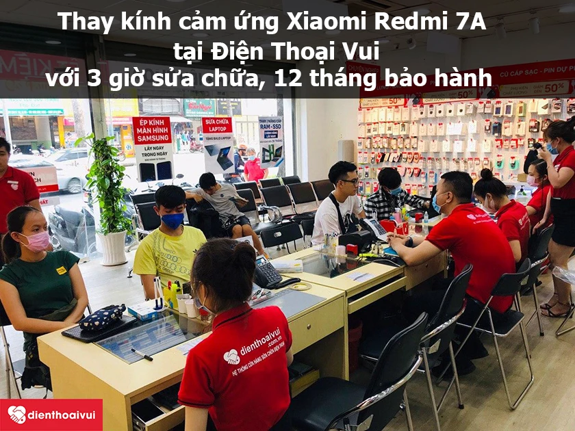 Thay k&iacute;nh cảm ứng Xiaomi Redmi 7A nhanh ch&oacute;ng, uy t&iacute;n tại Điện Thoại Vui