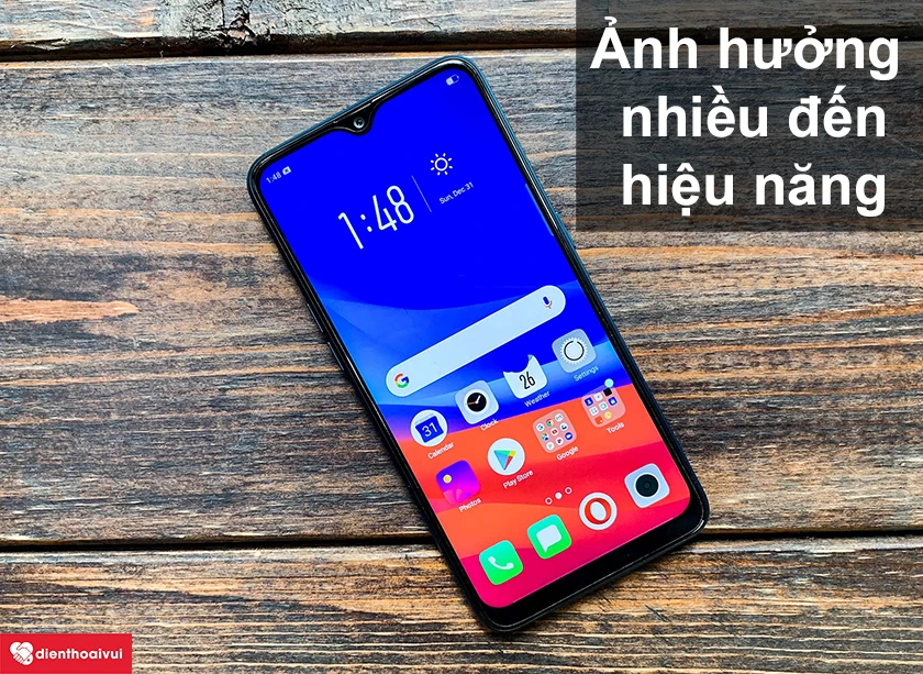 Pin hư c&oacute; ảnh hưởng đến hiệu năng của điện thoại OPPO A7 2018 kh&ocirc;ng?