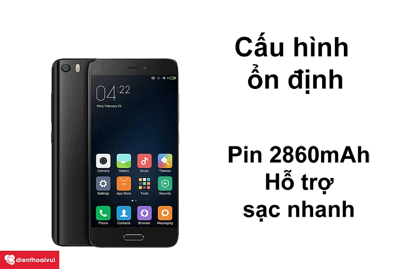 Xiaomi Mi 5c - Cấu h&igrave;nh ổn định, pin 2860 mAh hỗ trợ sạc nhanh
