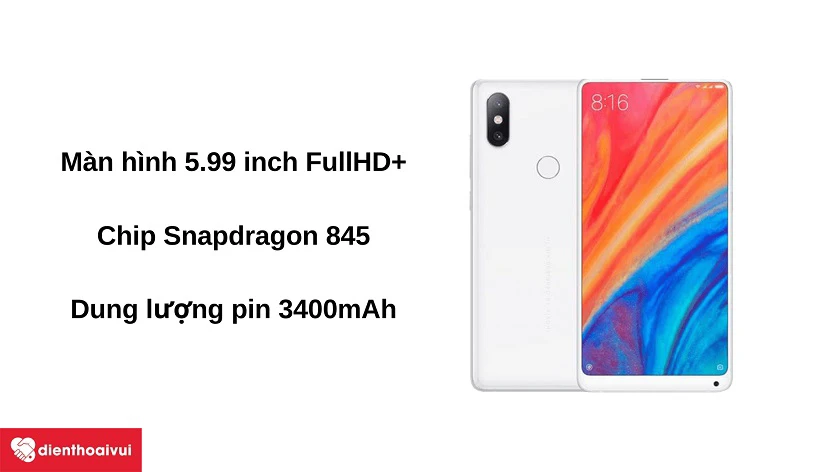 Đi&ecirc;̣n thoại Xiaomi Mi Mix 2s - Màn hình 5.99 inch, chip Snapdragon 845, pin 3400mAh