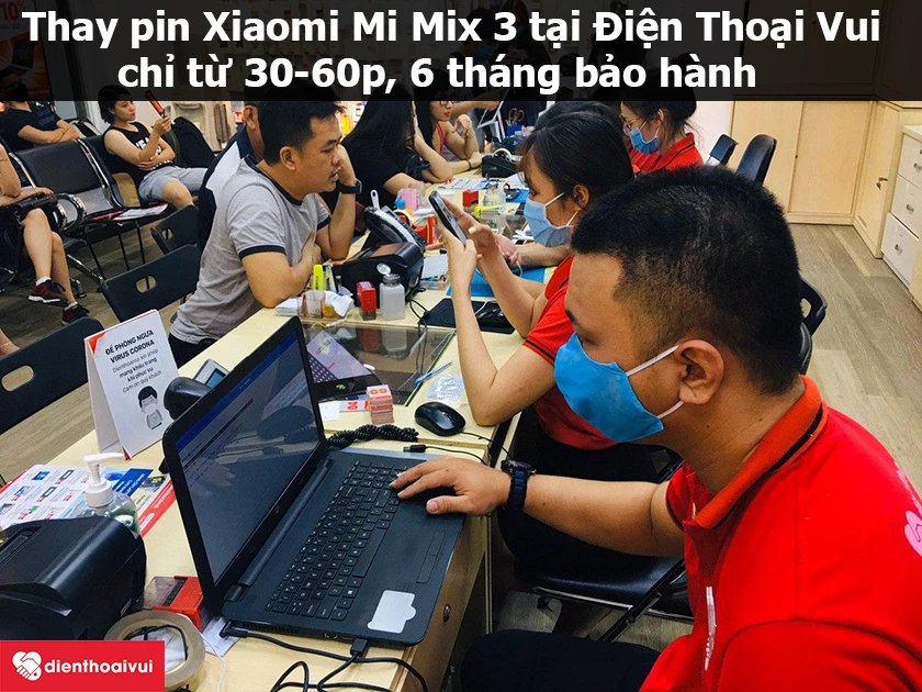 Thay pin Xiaomi Mi Mix 3 tại Điện Thoại Vui &ndash; nhanh ch&oacute;ng, ch&iacute;nh h&atilde;ng, gi&aacute; cả hợp l&yacute;