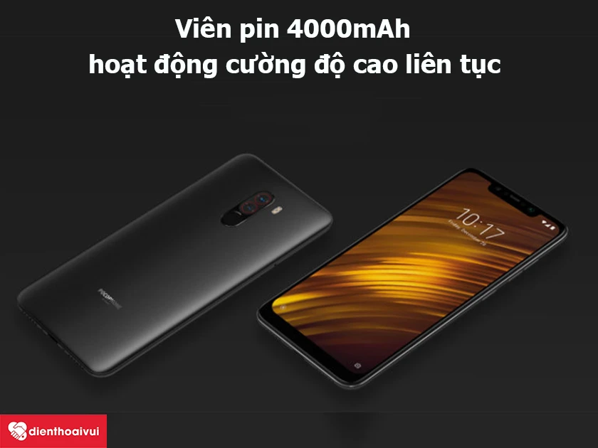 Xiaomi Pocophone F1 &ndash; Vi&ecirc;n pin 4000mAh hoạt động cường độ cao li&ecirc;n tục