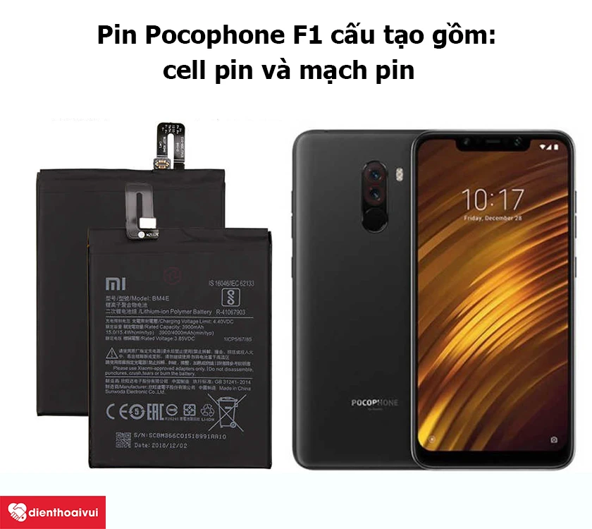 Cấu tạo của pin Xiaomi Pocophone F1?