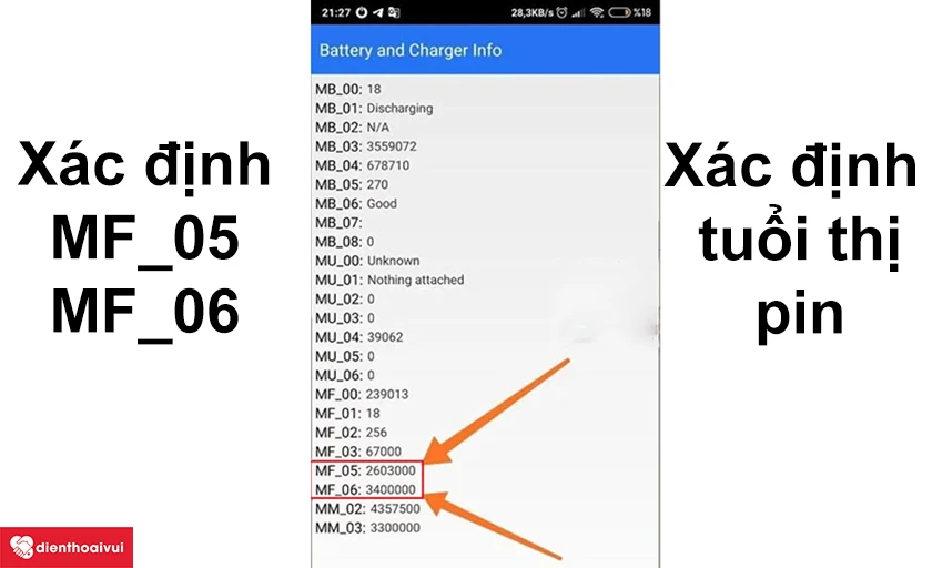 x&aacute;c định độ chai pin của điện thoại th&ocirc;ng qua ph&eacute;p t&iacute;nh