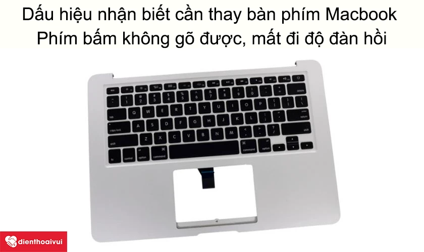 Tổng hợp nguy&ecirc;n nh&acirc;n v&agrave; dấu hiệu nhận biết cần thay b&agrave;n ph&iacute;m Macbook mới