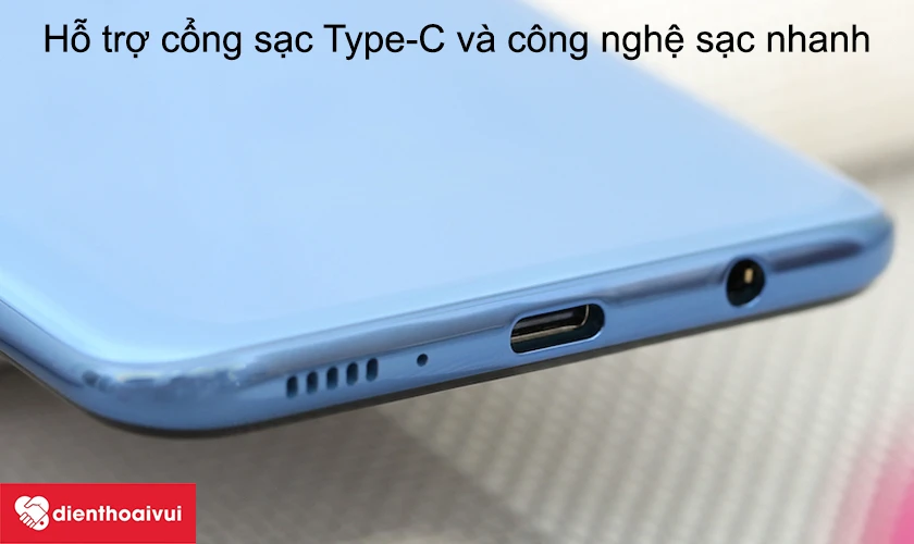 Hỗ trợ cổng sạc Type-C v&agrave; c&ocirc;ng nghệ sạc nhanh