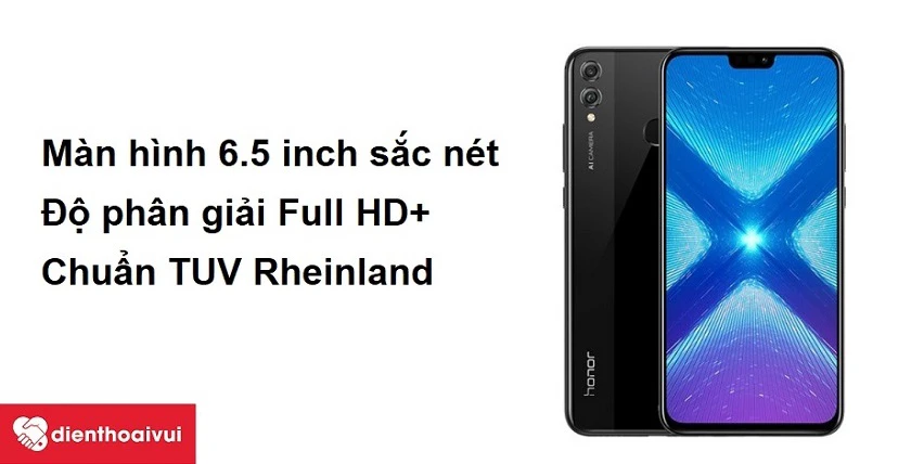 M&agrave;n h&igrave;nh 6.5 inch sắc n&eacute;t, độ ph&acirc;n giải Full HD+