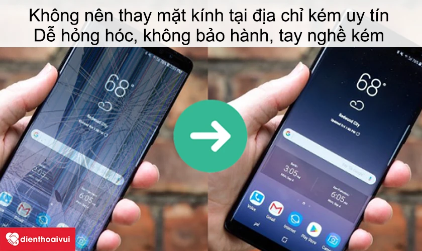 V&igrave; sao kh&ocirc;ng n&ecirc;n thay mặt k&iacute;nh cảm ứng tại c&aacute;c địa chỉ k&eacute;m uy t&iacute;n?