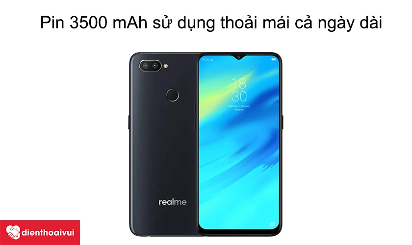 Realme 2 Pro - Pin 3500 mAh sử dụng thoải mái cả ngày dài