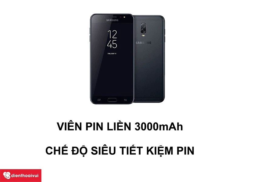 Samsung Galaxy J7 Plus &ndash; Vi&ecirc;n pin liền 3000mAh, với chế độ si&ecirc;u tiết kiệm