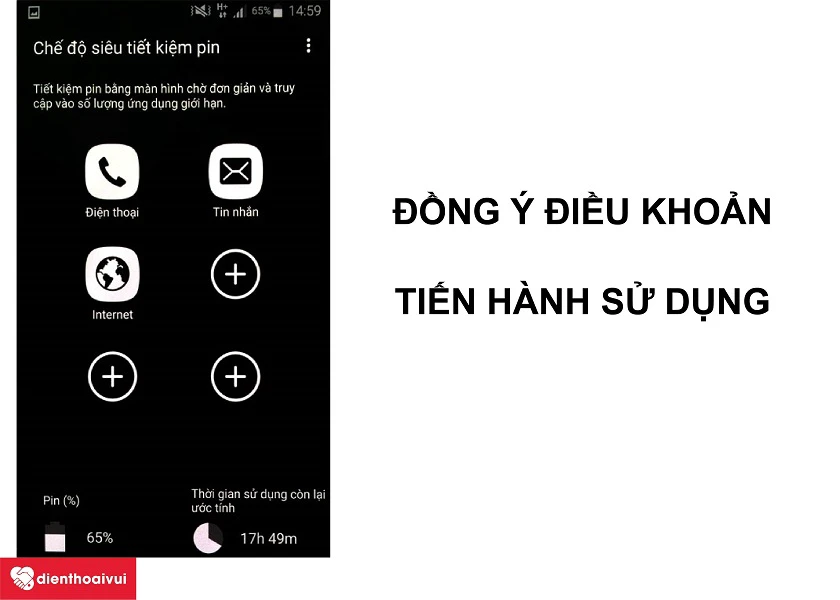 Chế độ si&ecirc;u tiết kiệm pin