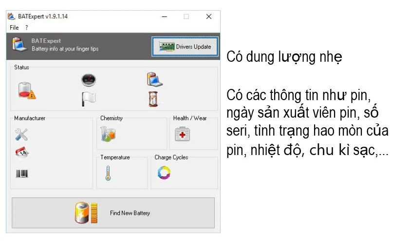 hướng dẫn kiểm tra độ chai pin laptop