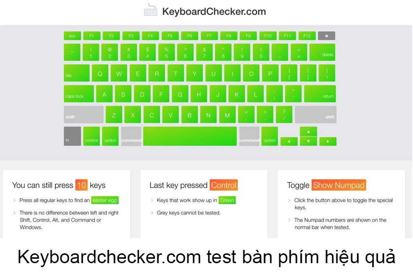 Keyboardchecker.com phần mềm test b&agrave;n ph&iacute;m macbook online