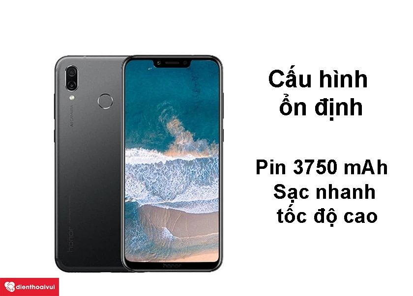 Huawei Honor Play cấu hình ổn định, pin 3750 mAh hỗ trợ sạc nhanh