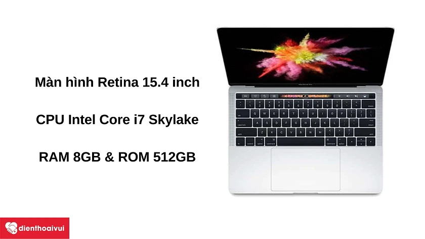 Macbook Pro 2016 - Màn hình 15.4 inch, chip Intel Core i7, đ&ocirc;̀ họa AMD Radeon Pro 450