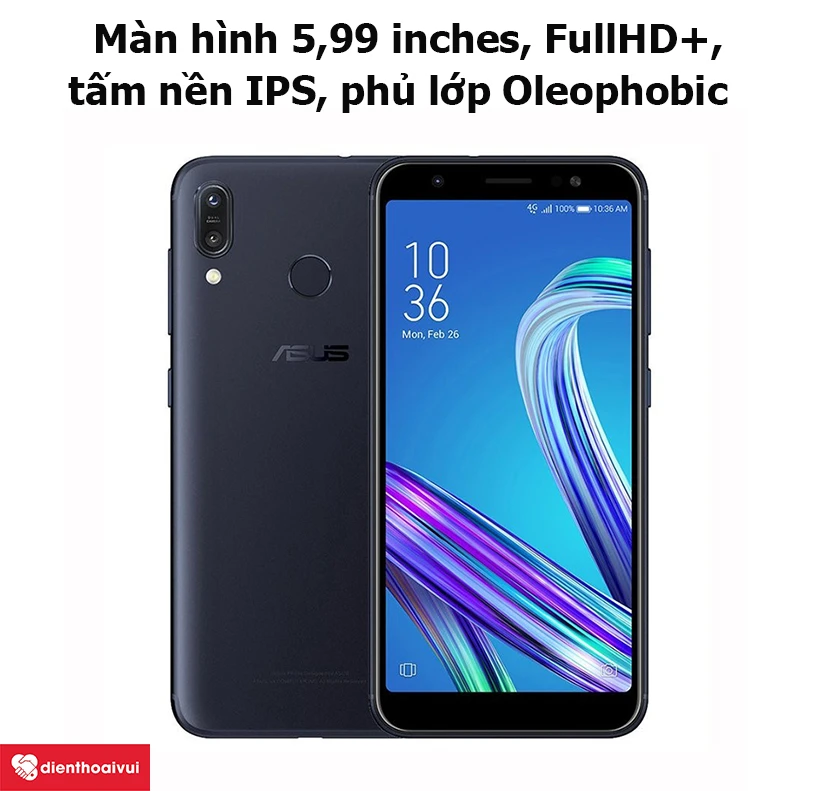 ASUS Zenfone Max Pro M1 &ndash; M&agrave;n h&igrave;nh 5,99 inches, FullHD+, tấm nền IPS, phủ lớp Oleophobic