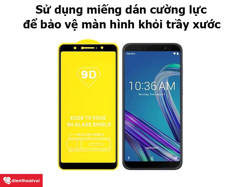 Sử dụng miếng d&aacute;n cường lực