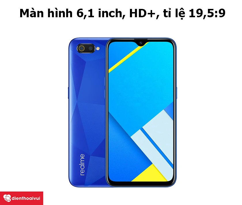 Realme C2 &ndash; M&agrave;n h&igrave;nh 6,1 inch, HD+, tỉ lệ 19,5:9
