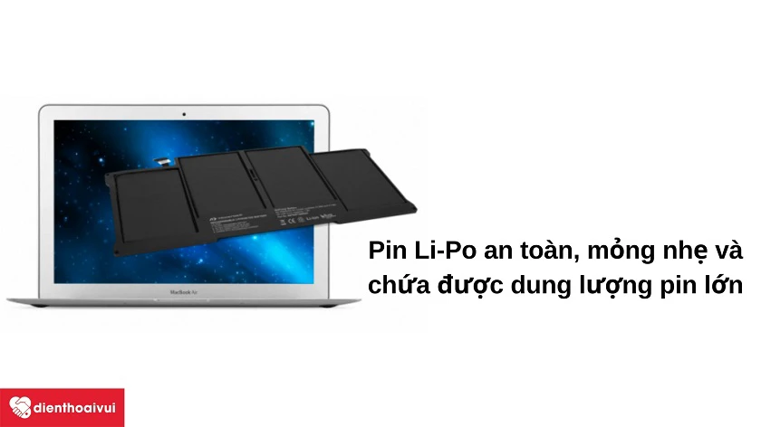 T&igrave;m hiểu về dạng pin Li-Po được sử dụng cho MacBook Air 2015