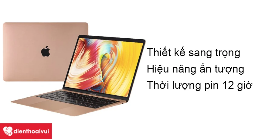Macbook Air 2019 c&oacute; thời lượng pin l&ecirc;n đến 12 tiếng sử dụng li&ecirc;n tục