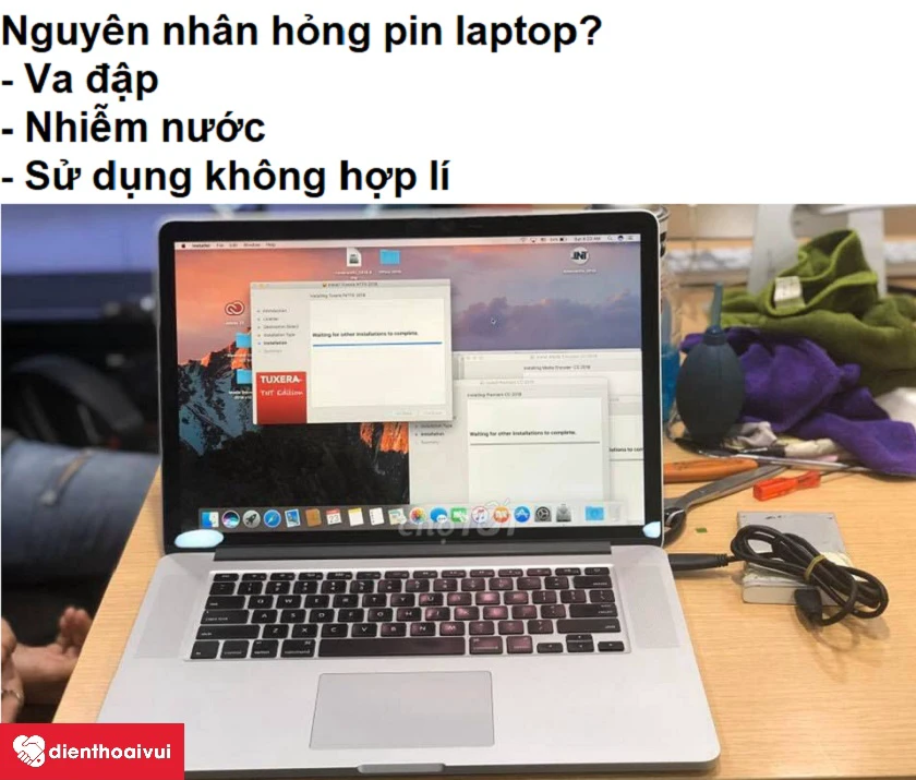 Khắc phục lỗi pin Macbook Pro 2014 b&aacute;o Service Battey?