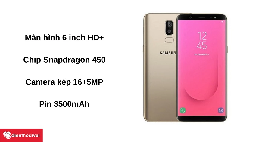 Đi&ecirc;̣n thoại Samsung Galaxy J8 2018 - pin 3.500 mAh cho thời gian sử dụng l&acirc;u d&agrave;i