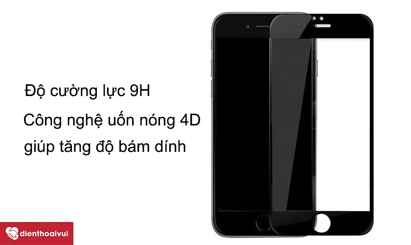 Miếng d&aacute;n cường lực 4D d&agrave;nh cho iPhone 6 / 6S