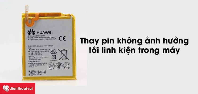 Thay pin Huawei Honor Play c&oacute; ảnh hưởng tới c&aacute;c linh kiện kh&aacute;c kh&ocirc;ng?