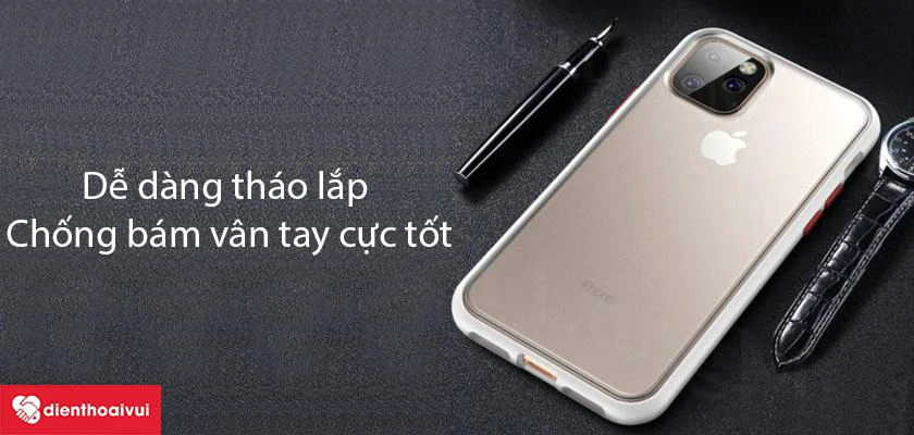ốp lưng Totu nh&aacute;m mờ cho iPhone 11 dễ d&agrave;ng th&aacute;o lắp, chống b&aacute;m v&acirc;n tay cực tốt
