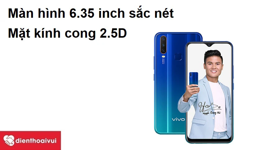 Vivo Y15 sở hữ màn hình 6.35 inch sắc nét, mặt kính cong 2.5D