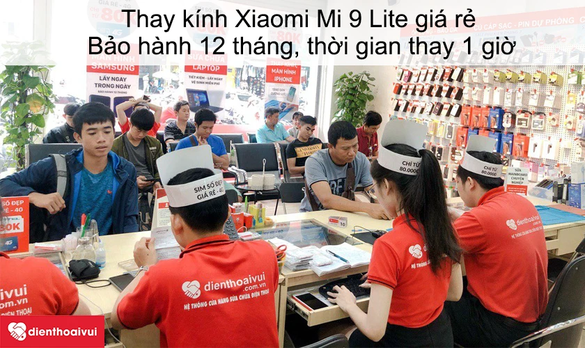 Dịch vụ thay k&iacute;nh Xiaomi Mi 9 Lite gi&aacute; rẻ chất lượng tại Điện Thoại Vui