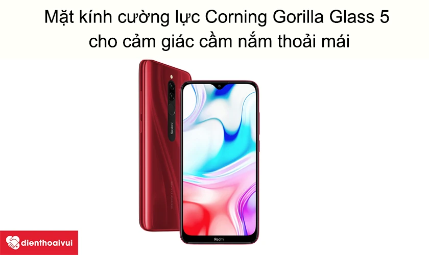 Mặt k&iacute;nh cường lực Corning Gorilla Glass 5 cho cảm gi&aacute;c cầm nắm thoải m&aacute;i