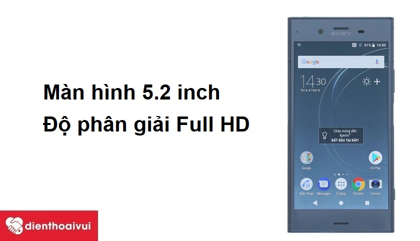 M&agrave;n h&igrave;nh 5.2 inch, độ ph&acirc;n giải Full HD