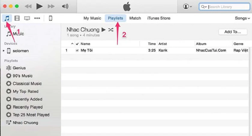 Cách cài nhạc chuông iPhone iPad bằng iTunes trên máy tính