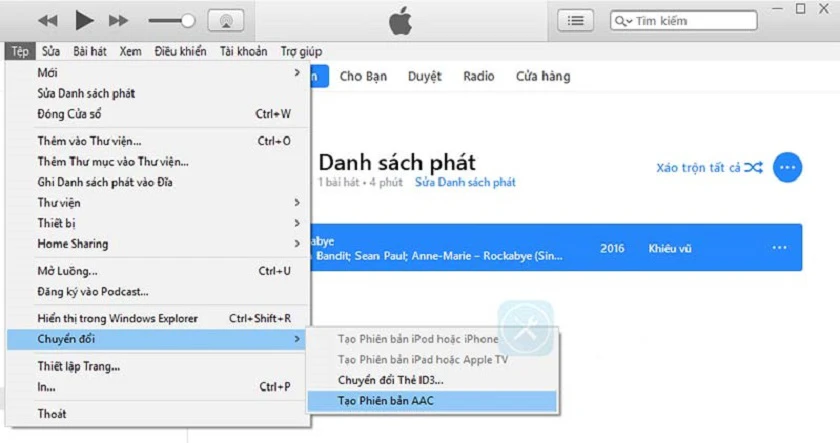 Tạo phiên bản AAC