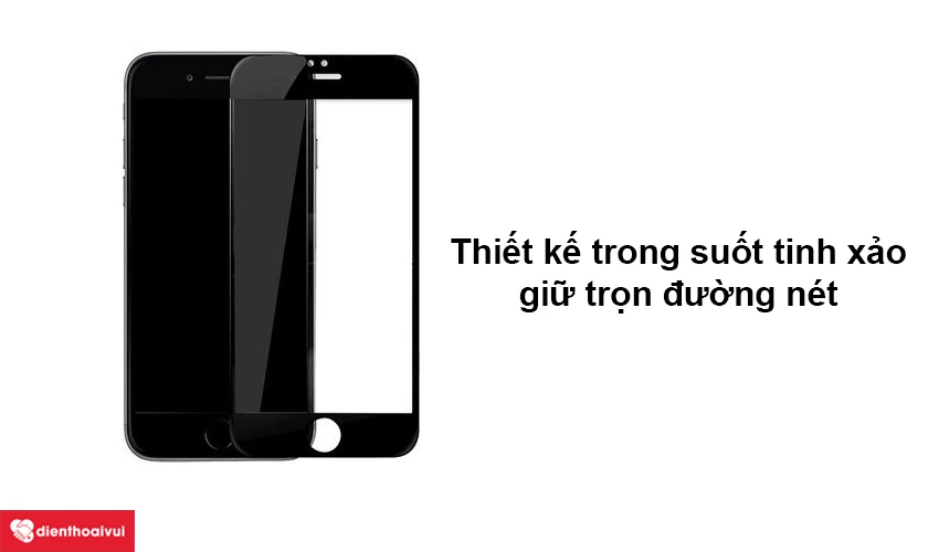 D&aacute;n cường lực full m&agrave;n h&igrave;nh 4D cho iPhone 7Plus / 8Plus