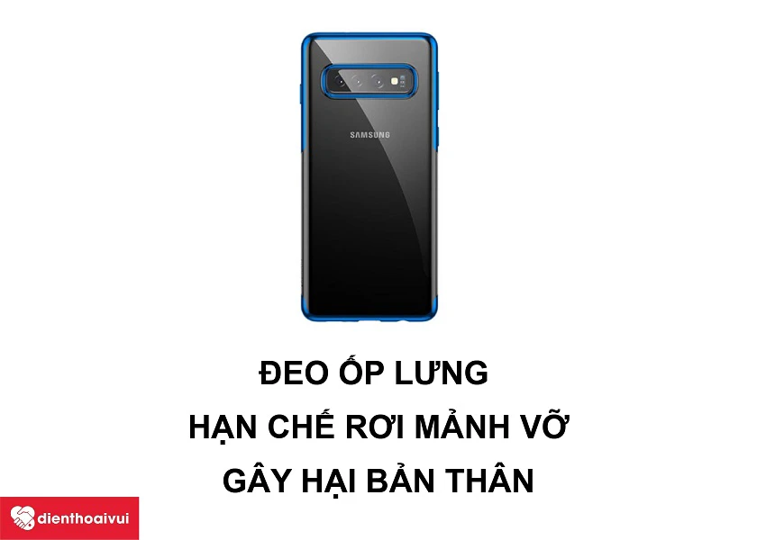 Đeo ốp lưng cho mặt lưng kính của Samsung Galaxy S10 Plus