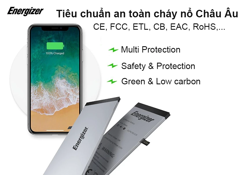 Pin Energizer đạt nhiều chứng chỉ an to&agrave;n