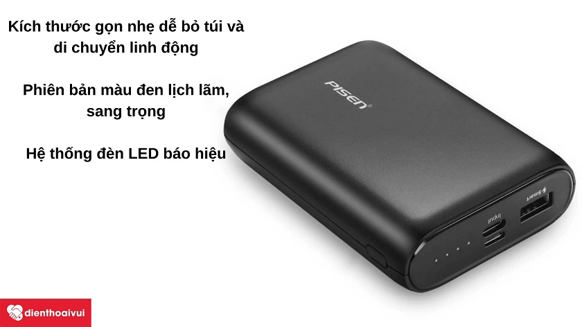 Phiên bản màu đen sang trọng với kích thước gọn nhẹ, linh động