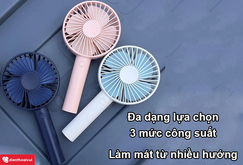Quạt cầm tay Mini - đa chế độ làm mát
