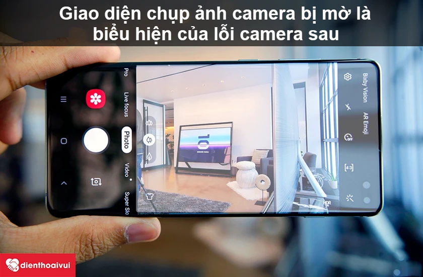 Biểu hiện lỗi camera sau