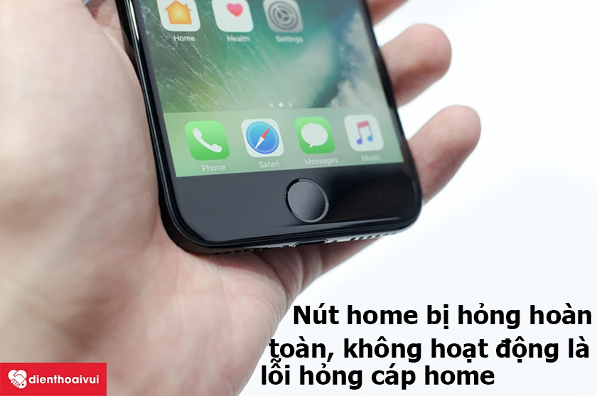 Nút home bị hỏng hoàn toàn, không nhận hoạt động được