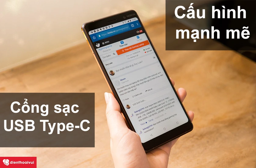 Nokia 7 Plus - Cấu h&igrave;nh mạnh mẽ, trang bị cổng sạc USB Type-C tốc độ cao