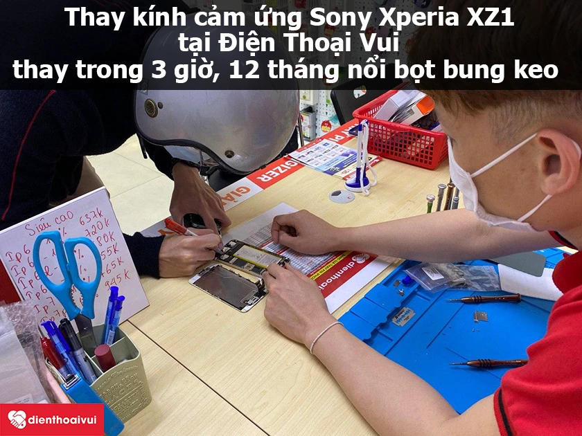 Thay k&iacute;nh cảm ứng Sony Xperia XZ1 uy t&iacute;n, chất lượng tại Điện Thoại Vui