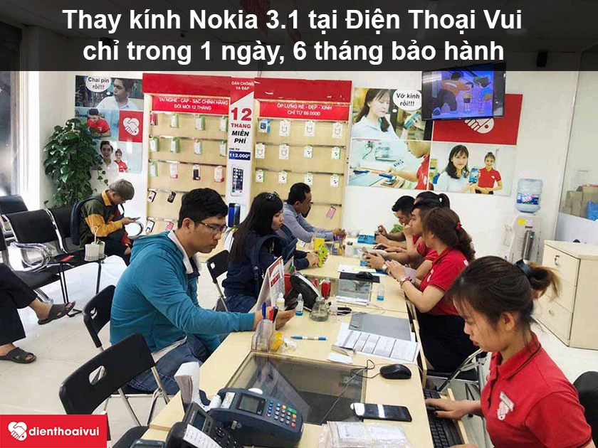 Dịch vụ thay &eacute;p k&iacute;nh Nokia 3.1 gi&aacute; rẻ, ch&iacute;nh h&atilde;ng tại Điện Thoại Vui